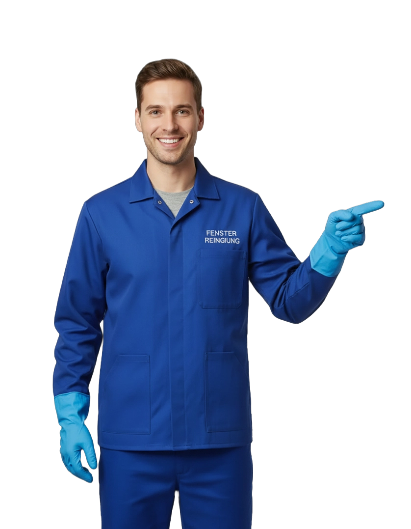 Fensterreinigung Karlsruhe Profi bei der Arbeit